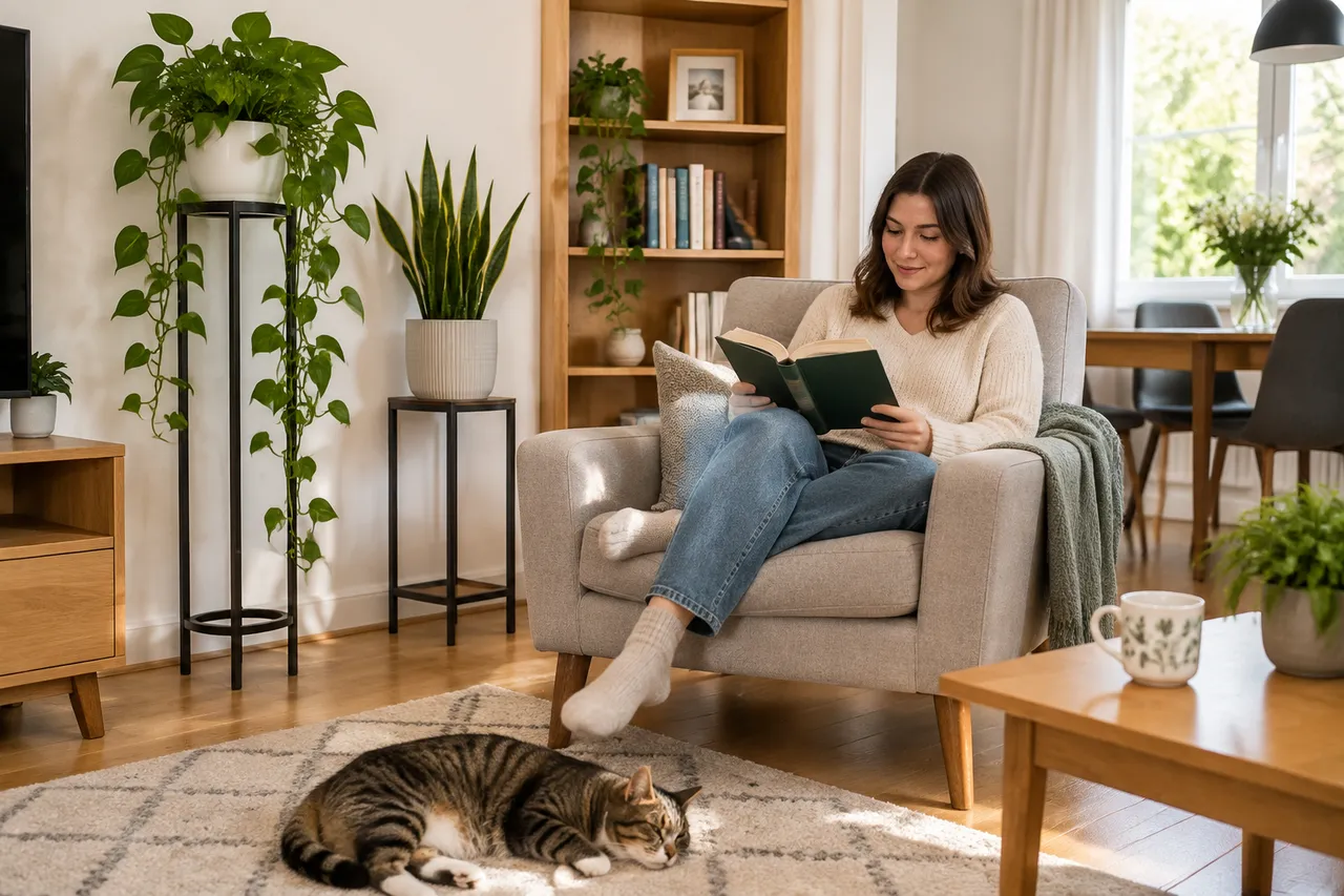 amplasarea sigură a plantelor în locuință